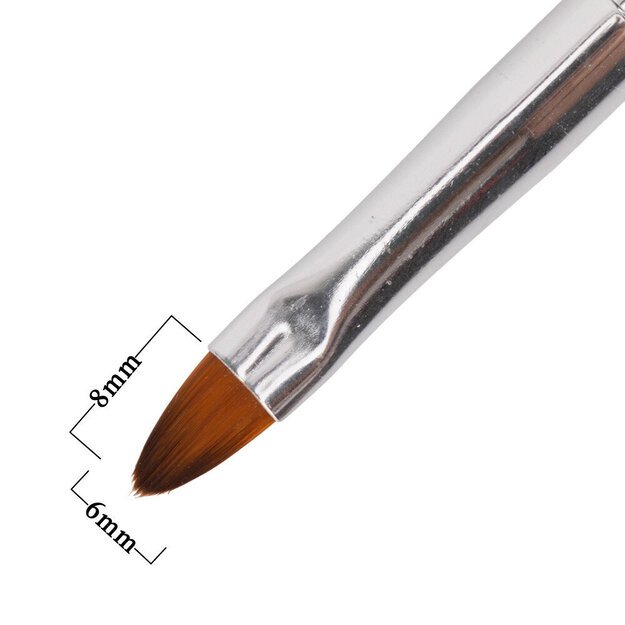 Teptukas geliui ovalus AlleLac, 6 dydis, rožinis 1 Teptukas geliui ovalus AlleLac, 6 dydis, rožinis 1