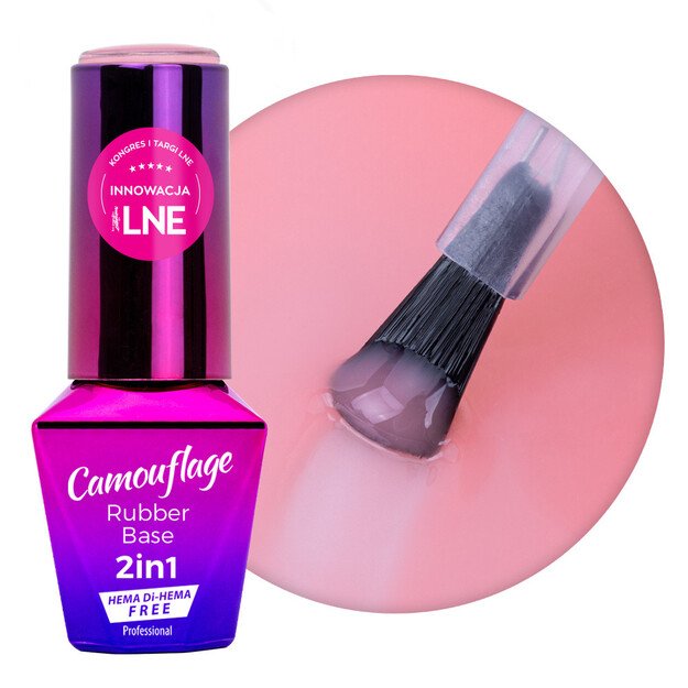 Bazinis sluoksnis manikiūrui MollyLac Gentle Fluidy Rubber Base 2w1, 10 g