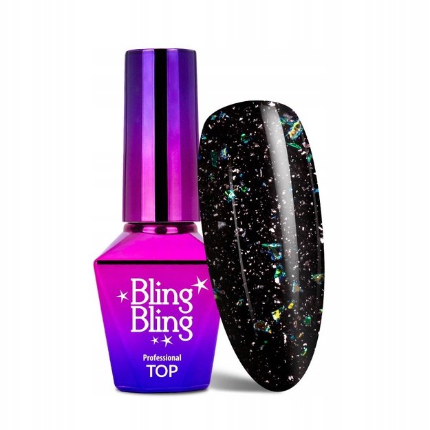 MollyLac BlingBling Reserve – topas geliniam lakui be lipnaus sluoksnio, 10 g