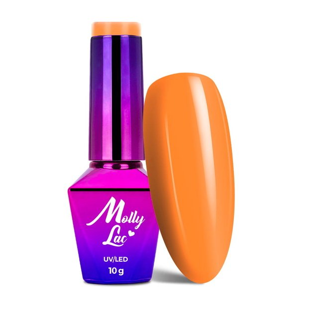 MollyLac AntiDepressant Nr. 491 Tangerie ilgalaikis gelinis nagų lakas, 10 g
