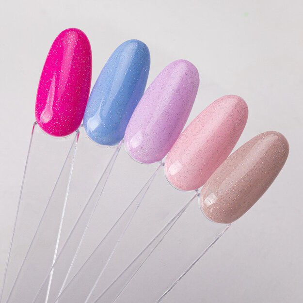 Gelinio nagų lako viršutinis sluoksnis Top Glam Shine AlleLac Diamond, 5 g 2