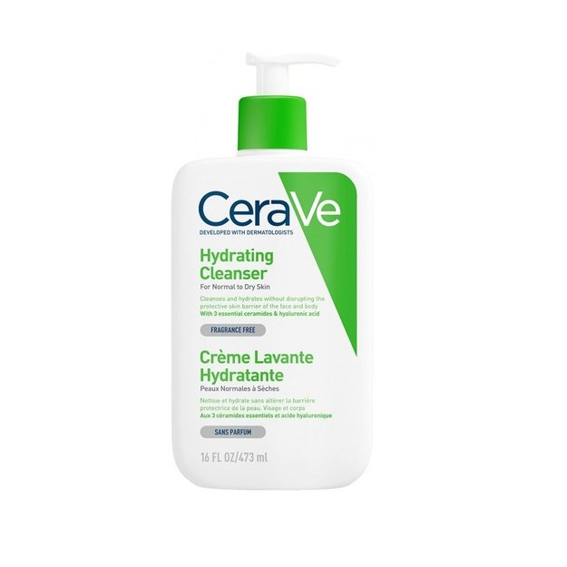 CeraVe Hydrating Cleanser drėkinamasis veido ir kūno prausiklis, 473 ml