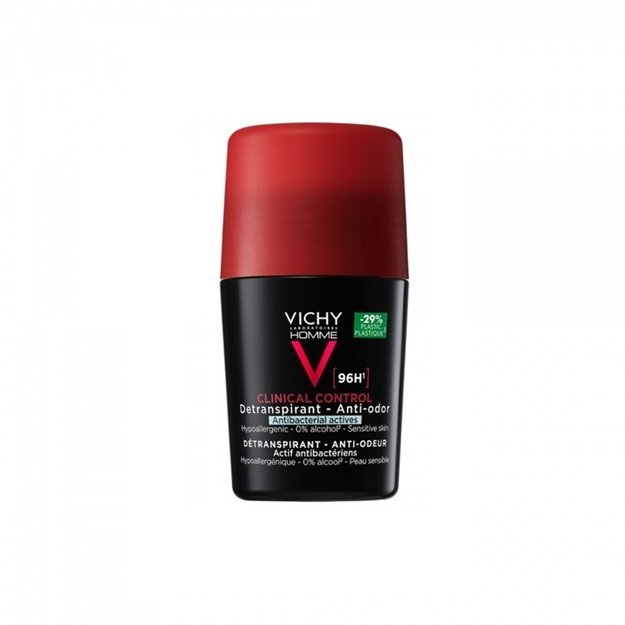 Vichy Homme Clinical Control 96H rutulinis antiperspirantas vyrams, 50 ml