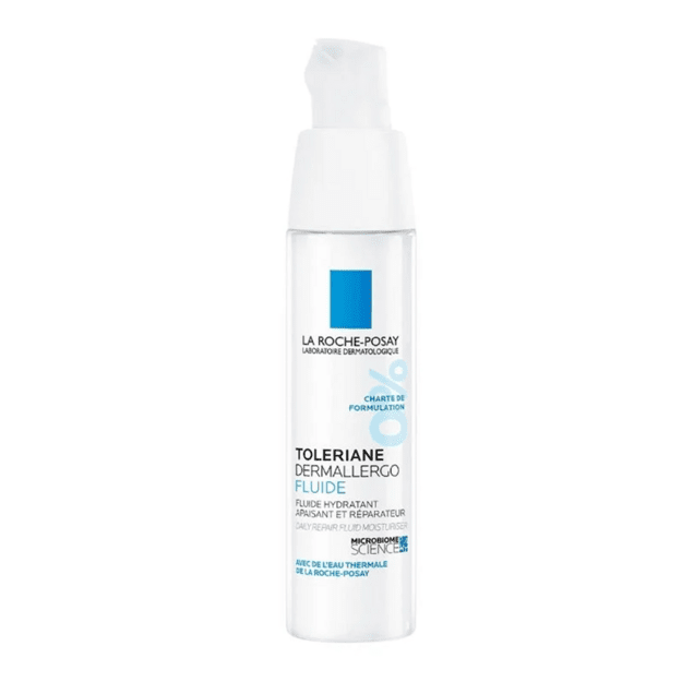 La Roche-Posay Toleriane Dermallergo Fluid raminamasis veido fluidas jautriai ir alergiškai odai, 40 ml