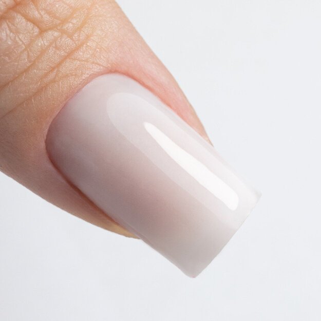 Gelinio nagų lako viršutinis sluoksnis Top Milky No Wipe White NTN, 7 g 2