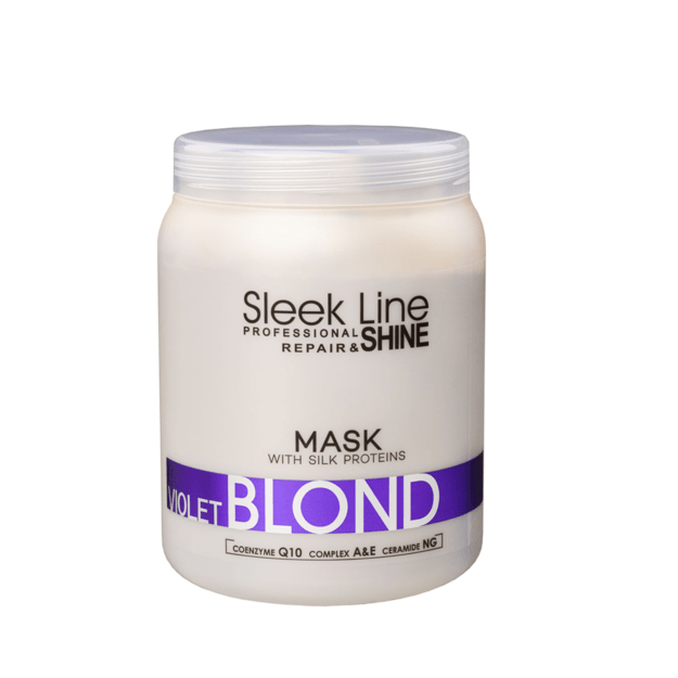 Stapiz Sleek Line Violet Blond kaukė šviesiems plaukams 1000 ml Stapiz Sleek Line Violet Blond kaukė šviesiems plaukams 1000 ml