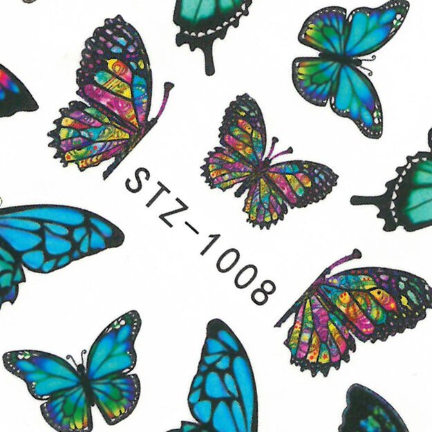 Vandeniniai lipdukai manikiūrui STZ-1008 1