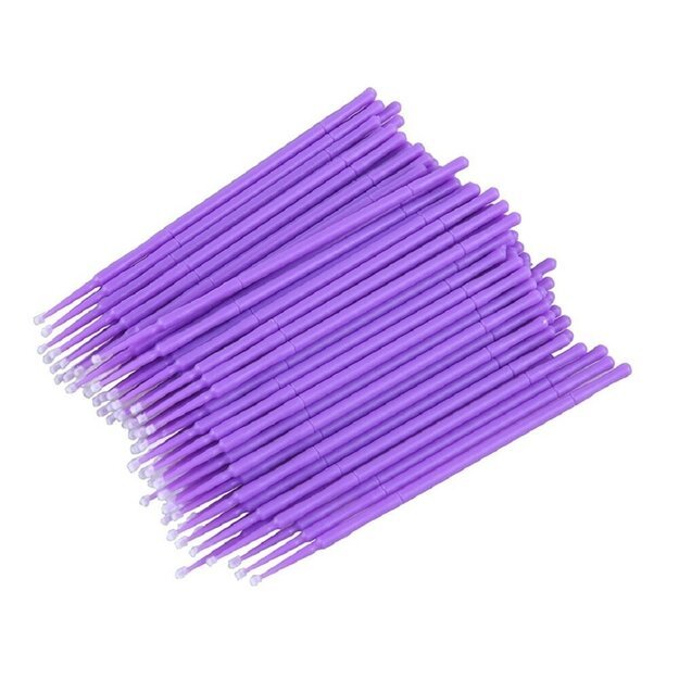 Aplikatoriai be pluošto blakstienoms Clavier, 1 mm, 100 vnt 1 Aplikatoriai be pluošto blakstienoms Clavier, 1 mm, 100 vnt 1